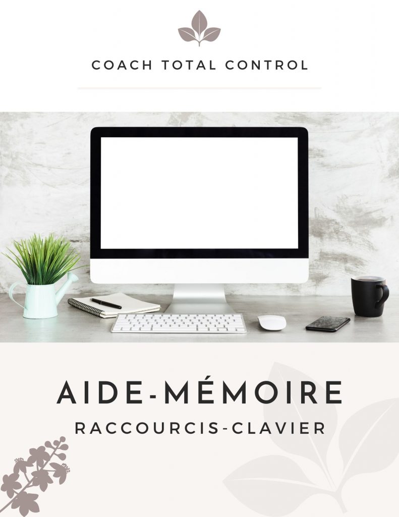 Aide-mémoire raccourcis clavier - pdf